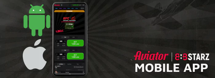 888Starz Aviator Mobile Application is available for iOS and Android